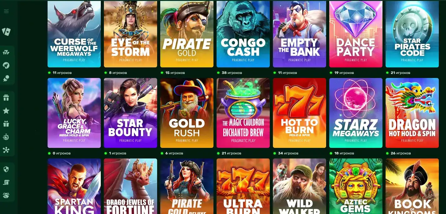 Интерфейс мобильной версии казино Лаки Бир на смартфоне